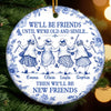 Custom Ceramic Ornament - Personalized Best Friend Christmas Birthday Gifts For Women, Besties, Sisters, BFF - Still Laughing Together