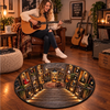 Custom Quilted Round Mat - Personalized Birthday Gifts For Guitar Lovers, Husband, Son, Grandson, Brother, Grandpa, Dad, Yourself - Music Speaks To The Soul