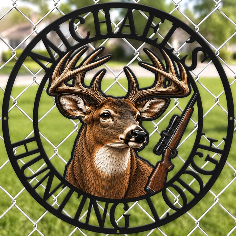 Custom Shaped Metal Sign - Personalized Birthday Gifts For Hunters, Husband, Son, Grandson, Brother, Grandpa, Dad, Yourself - Among The Pines
