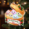 Custom Dumpling Squishy Acrylic Ornament - Personalized Christmas Birthday Gifts For Mom, Dad, Brother, Sister - Together For Christmas