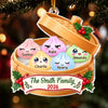 Custom Dumpling Squishy Acrylic Ornament - Personalized Christmas Birthday Gifts For Mom, Dad, Brother, Sister - Together For Christmas