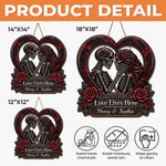 Custom Gothic Wood Sign - Personalized Halloween Decor, Anniversary Wedding Gifts For Husband And Wife, Him And Her - Till Death Do Us