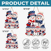 Custom Wood Sign - Personalized America 250th Anniversary Christmas Gifts For Grandma, Grandpa - A House Full Of Snowflakes