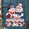 Custom Wood Sign - Personalized America 250th Anniversary Christmas Gifts For Grandma, Grandpa - A House Full Of Snowflakes