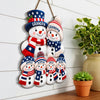 Custom Wood Sign - Personalized America 250th Anniversary Christmas Gifts For Grandma, Grandpa - A House Full Of Snowflakes