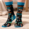 Custom Crew Socks - Personalized Birthday Fishing Gifts For Fisherman, Husband, Son, Grandson, Brother, Grandpa, Dad, Yourself - Just One More Cast Today
