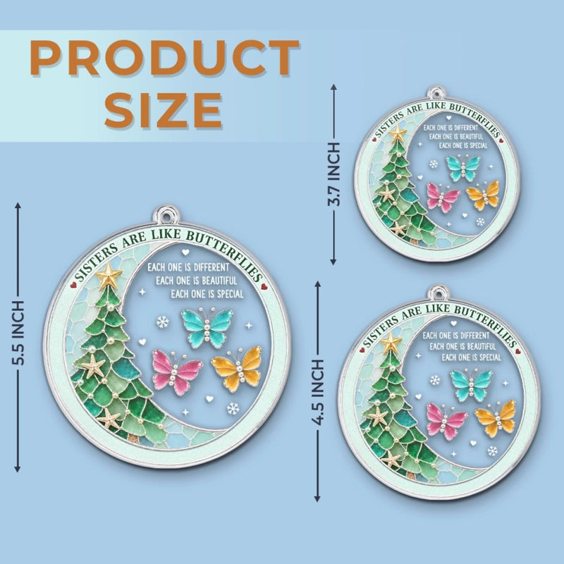 Custom Acrylic Ornament - Personalized Best Friend Christmas Birthday Gifts For Women, Besties, Sisters, BFF - Where Sisterhood Blooms