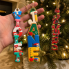 Custom Letter Wooden Ornament - Personalized Christmas Birthday Gifts for Police Officers, Firefighters, Truck Drivers, Nurses, Teachers - Making Spirits Bright At Work