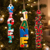 Custom Letter Wooden Ornament - Personalized Christmas Birthday Gifts for Police Officers, Firefighters, Truck Drivers, Nurses, Teachers - Making Spirits Bright At Work