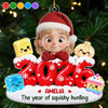 Custom Dumpling Squishy Acrylic Ornament - Personalized Christmas Birthday Gifts For Kids - Pure Joy In Every Moment