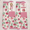 Custom Yarn Crew Socks - Personalized Birthday Gifts For Crochet Knitting Lovers, Crocheters, Knitters, Wife, Daughter, Besties, Sisters, Granddaughter, Grandma, Mom, Yourself - Hooked For Life