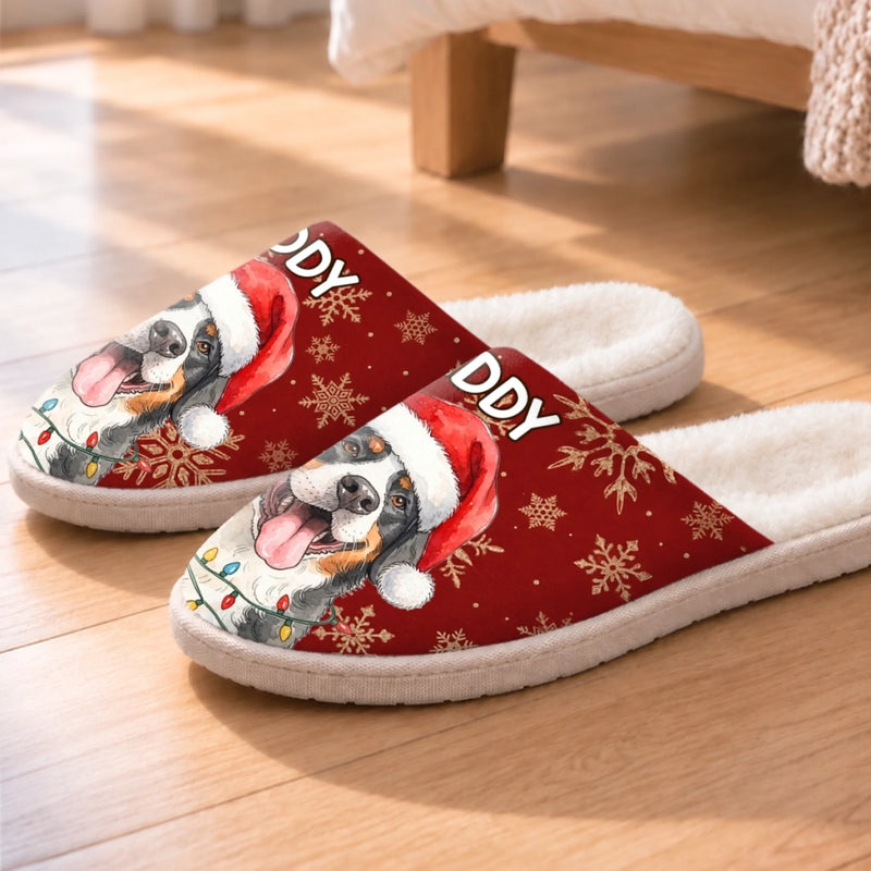 Custom Photo Flat Scuff Slippers - Personalized Christmas Birthday Gifts For Dog Cat Lovers, Dog Dad And Mom, Cat Owners - My Favorite Fluff