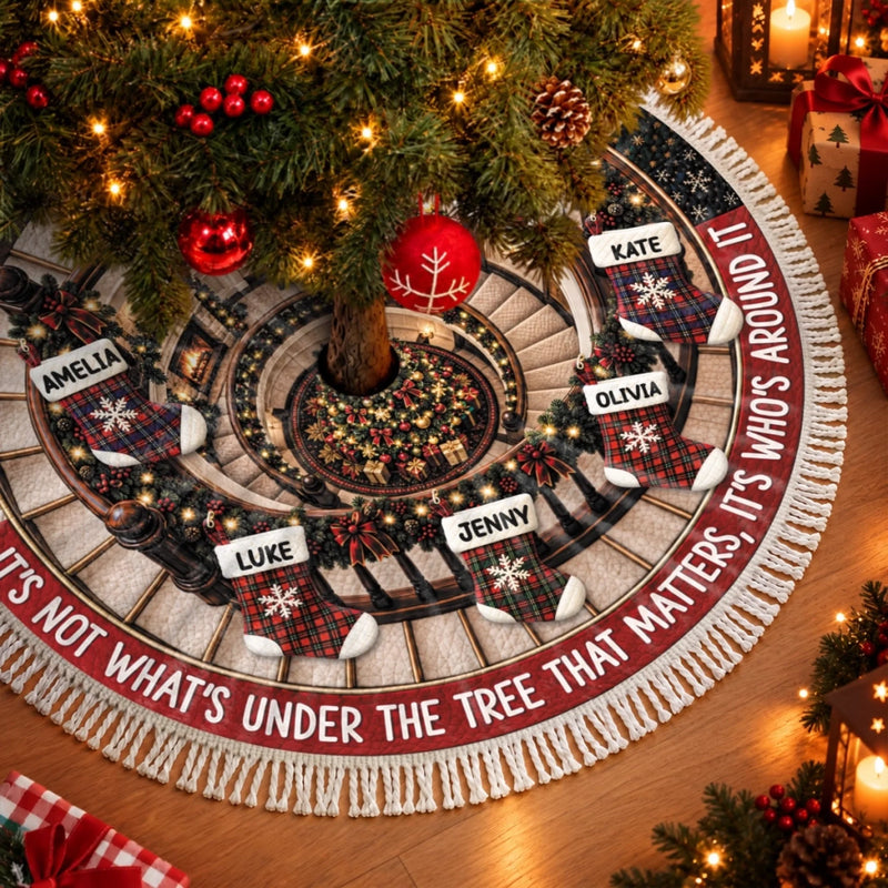 Custom Tree Skirt - Personalized Christmas Birthday Gifts For Mom, Dad, Brother, Sister - A Home Full Of Cheer