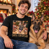 Custom Photo Funny Dog Selfie T-Shirt - Personalized Christmas Gifts For Dog Cat Lovers, Dog Dad And Mom, Cat Owners - Santa I Can Explain