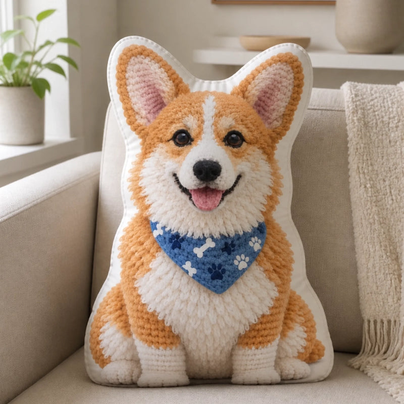 Custom Photo Shaped Pillow - Personalized Pet Memorial Sympathy Gifts For Dogs, Cats - Sweetest Furry Cuddle Buddy