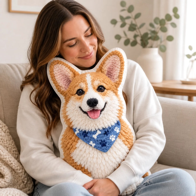 Custom Photo Shaped Pillow - Personalized Pet Memorial Sympathy Gifts For Dogs, Cats - Sweetest Furry Cuddle Buddy