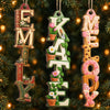 Custom Letter Wooden Ornament - Personalized Christmas Birthday Gifts For Mom, Dad, Brother, Sister, Kids, Sports Fans, Sports Lovers - Hooked On Happiness