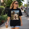 Custom Photo Funny Dog Selfie With Bigfoot T-Rex UFO Comfort T-Shirt - Personalized Birthday Gifts For Dog Cat Lovers, Dog Dad And Mom, Cat Owners - Beam Me Up, Pup