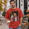 Custom Photo Funny Men & Women Selfie With Boo Comfort T-Shirt - Personalized Halloween Birthday Gifts For Mom, Dad, Brother, Sister - Selfie With My Boo
