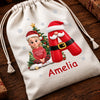 Custom Drawstring Gift Bag - Personalized Christmas Birthday Gifts For Mom, Dad, Brother, Sister - Pure Joy In Every Treat