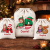 Custom Drawstring Gift Bag - Personalized Christmas Birthday Gifts For Mom, Dad, Brother, Sister - Pure Joy In Every Treat