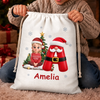 Custom Drawstring Gift Bag - Personalized Christmas Birthday Gifts For Mom, Dad, Brother, Sister - Pure Joy In Every Treat