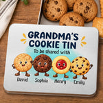 Custom Name Grandma's Cookie Tin Gifts for Grandma - Personalized Metal Tin