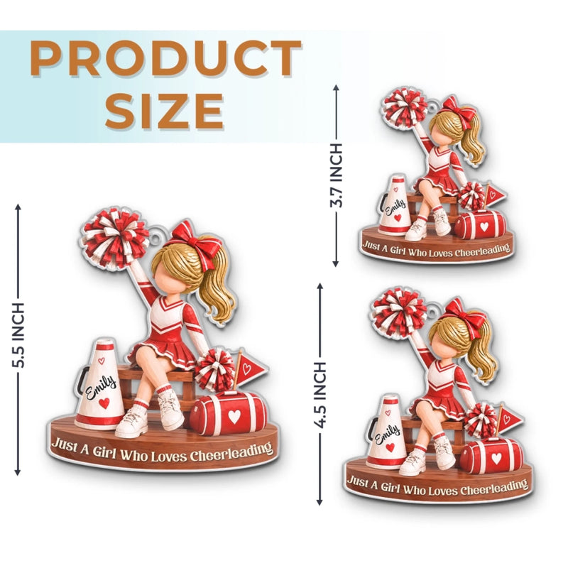 Custom Cheerleader Acrylic Ornament - Personalized Christmas Birthday Gifts For Wife, Daughter, Besties, Sisters, Granddaughter, Grandma, Mom, Yourself - Born To Cheer