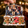 Custom Photo Acrylic Ornament - Personalized Christmas Birthday Gifts For Mom, Dad, Brother, Sister - Blessed With A Loving Family