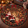 Custom Quilted Round Mat - Personalized Christmas Birthday Gifts For Mom, Dad, Brother, Sister - Holiday Magic Awaits