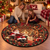 Custom Quilted Round Mat - Personalized Christmas Birthday Gifts For Mom, Dad, Brother, Sister - Holiday Magic Awaits