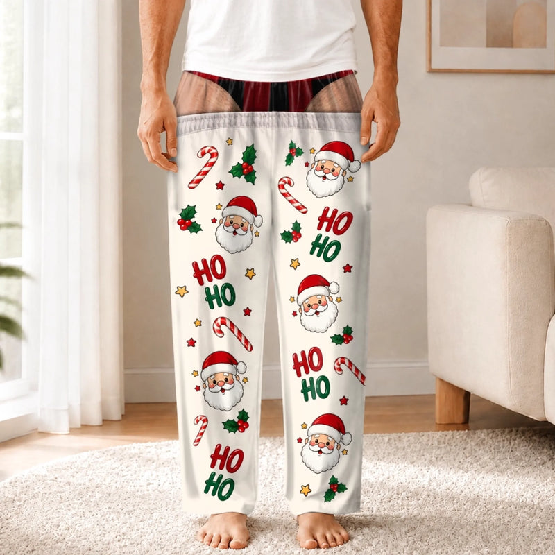 Custom Funny Pajama Pants - Personalized Christmas Birthday Gifts For Husband, Son, Grandson, Brother, Grandpa, Dad, Yourself - Tis The Season To Chill