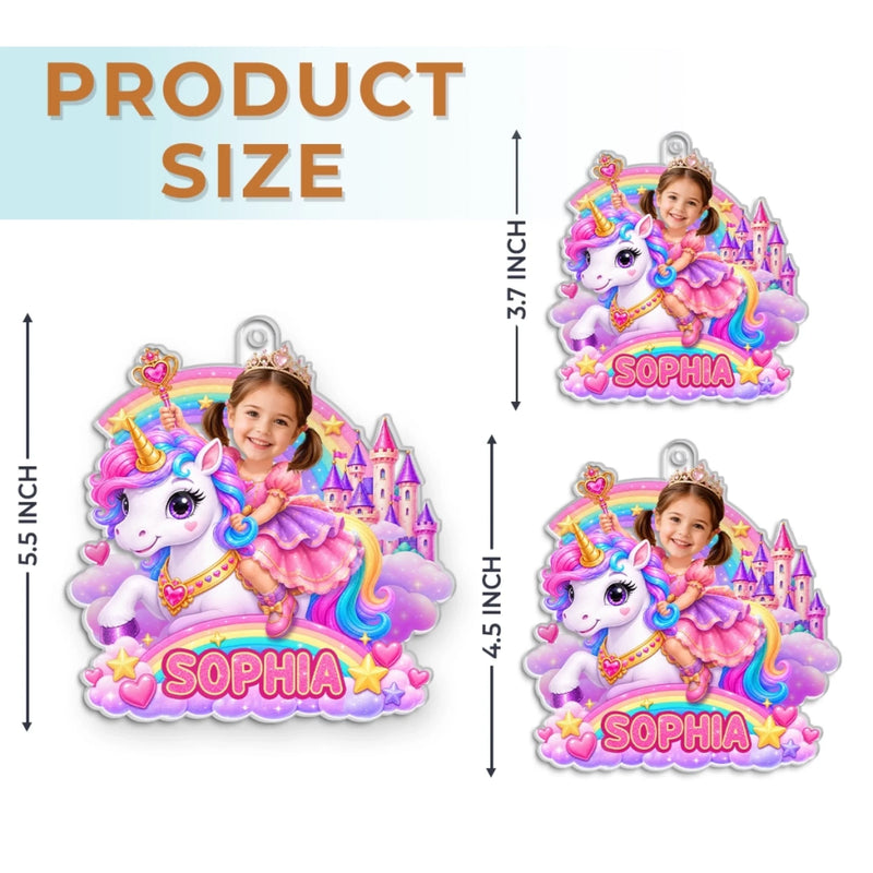 Custom Photo Acrylic Ornament - Personalized Christmas Birthday Gifts For Kids - Sparkle Into A Fairytale