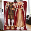 Custom Blanket - Personalized Anniversary Wedding Gifts For Husband And Wife, Him And Her - My King And My Queen