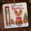 Custom Wooden Money Holder Ornament - Personalized Christmas Birthday Gifts For Kids - Merry Little Buck