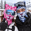 Custom Funny Ski Mask With Ears - Personalized Birthday Gifts For Ski Lovers - Paws On The Slope