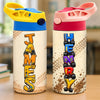 Custom Kids Insulated Water Bottle - Personalized Back To School Gifts For Kids - Little Builder Big Dreams Always