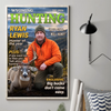 Custom Photo Magazine Vertical Poster - Personalized Christmas Birthday Hunting Gifts For Hunters - Born For The Wild