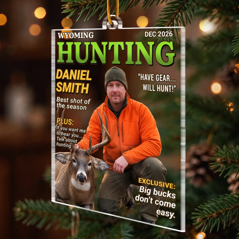 Custom Photo Magazine Acrylic Ornament - Personalized Christmas Birthday Hunting Gifts For Hunters - Wild Trails Call Me