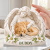 Custom Photo Acrylic Plaque - Personalized Pet Memorial Sympathy Gifts For Dogs, Cats - Forever Loved In Angel Arms