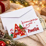 Custom Name Christmas Money Gifts - Personalized Money Envelop
