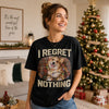Custom Photo Comfort T-Shirt - Personalized Christmas Birthday Gifts For Dog Cat Lovers, Dog Dad And Mom, Cat Owners - Merry Chaos, Happy Paws