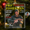 Custom Photo Magazine Acrylic Ornament - Personalized Christmas Birthday Fishing Gifts For Fisherman, Husband, Son, Grandson, Brother, Grandpa, Dad, Yourself - Chasing Big Catches All Day