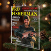 Custom Photo Magazine Acrylic Ornament - Personalized Christmas Birthday Fishing Gifts For Fisherman, Husband, Son, Grandson, Brother, Grandpa, Dad, Yourself - Chasing Big Catches All Day