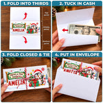 Custom Name Christmas Cash Gifts - Personalized Money Envelop
