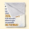 Custom American Football Blanket - Personalized Birthday Gifts For Son, Grandson, American Football Lovers, Sports Fans, Sports Lovers - Never Give Up On Dreams