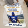 Custom American Football Blanket - Personalized Birthday Gifts For Son, Grandson, American Football Lovers, Sports Fans, Sports Lovers - Never Give Up On Dreams