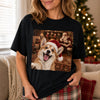 Custom Photo Funny Dog Selfie With Santa Comfort T-Shirt - Personalized Christmas Birthday Gifts For Dog Cat Lovers, Dog Dad And Mom, Cat Owners - Santa's Favorite Furry Buddy