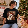 Custom Photo Funny Dog Selfie With Santa Comfort T-Shirt - Personalized Christmas Birthday Gifts For Dog Cat Lovers, Dog Dad And Mom, Cat Owners - Santa's Favorite Furry Buddy
