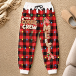 Custom Letter Unisex Sweatpants - Personalized Christmas Birthday Gifts For Mom, Dad, Brother, Sister - Gingerbread Cookie Crew